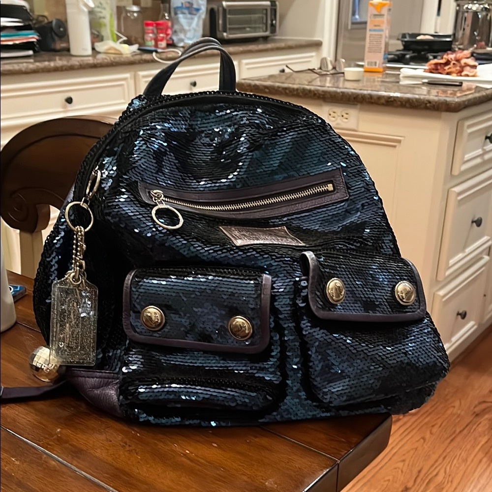 COACH Sequin Backpack